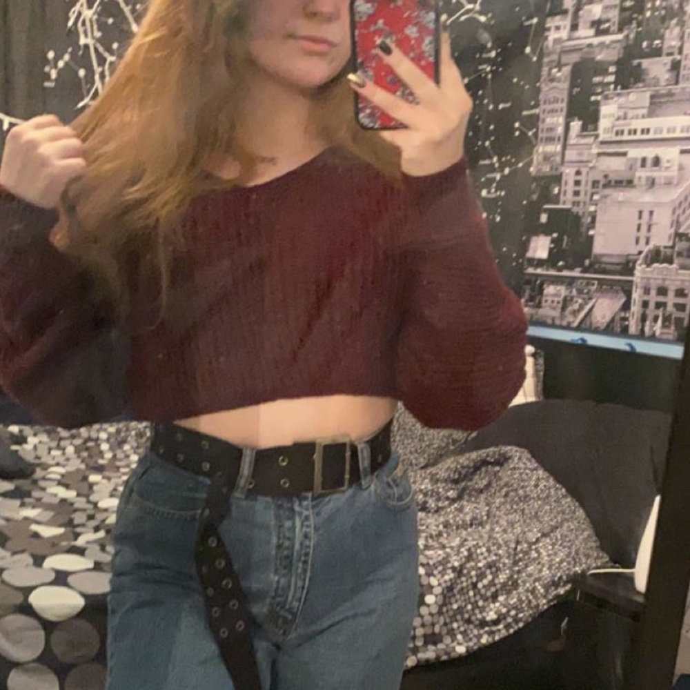 Cropped sweater from Laura’s boutique